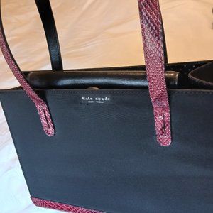Kate Spade Black & Burgandy Handbag